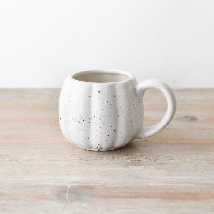 White Speckled Pumpkin Mug - 11cm - Spiced Pumpkin