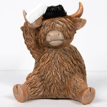 Highland Cow Boy Quiff Ornament – Cute Rustic Farmhouse Decor-Elvis-Quiff-Comb-Christmas