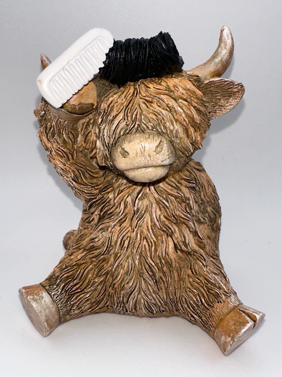 Highland Cow Boy Quiff Ornament – Cute Rustic Farmhouse Decor-Elvis-Quiff-Comb-Christmas