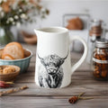 Highland Cow Ceramic Jug 16cm - Rustic Charm
