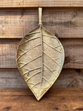 Gold Leaf-Shaped Trinket Dish – 31.5 x 16cm