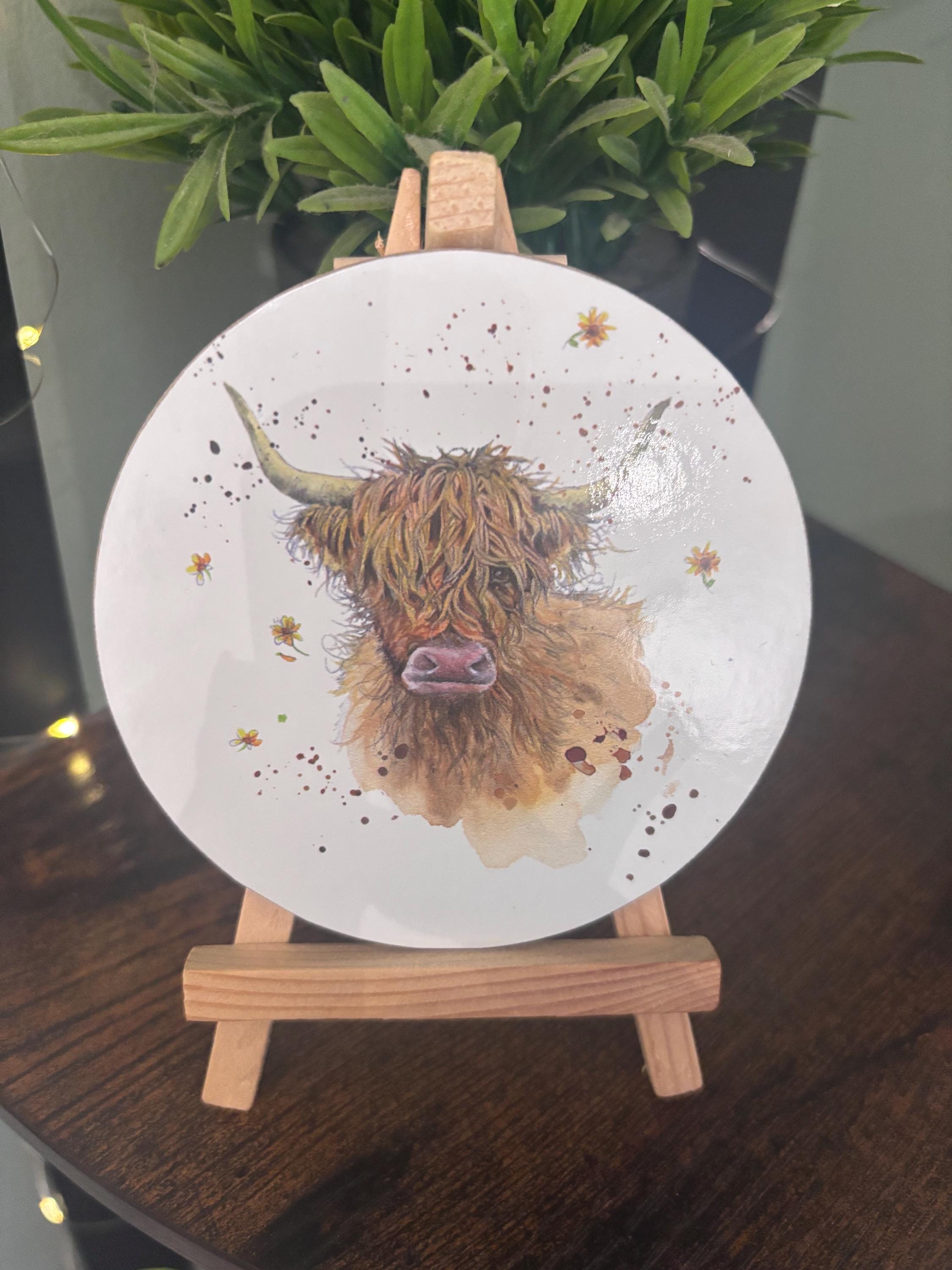 Jan Pashley Highland Cow Mug & Coaster Set