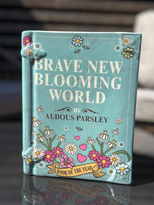 Brave New Blooming World - Ceramic Book Vase
