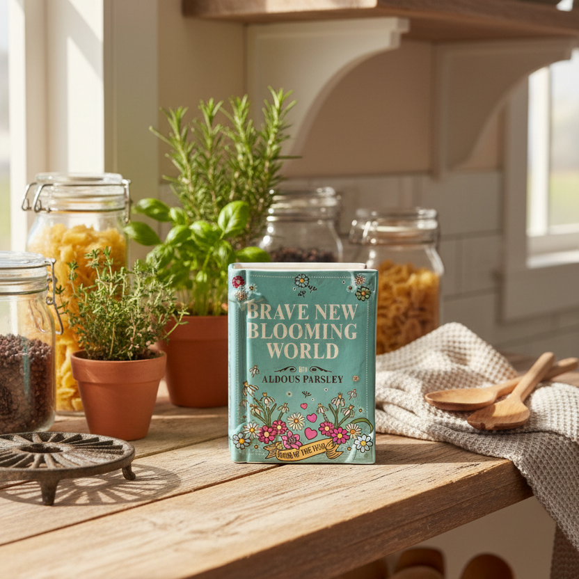 Brave New Blooming World - Ceramic Book Vase