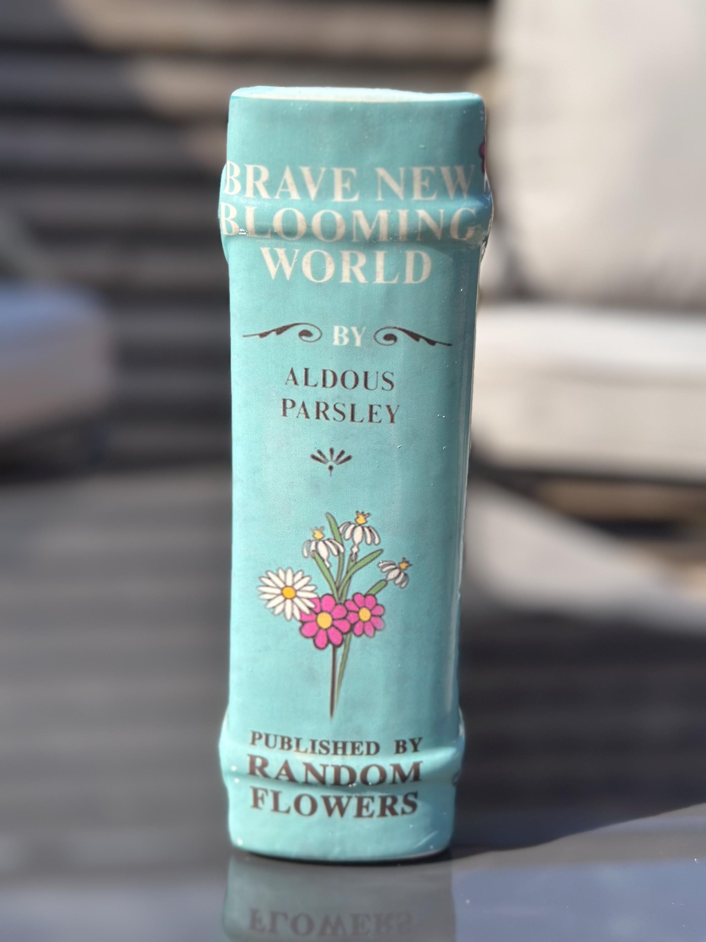 Brave New Blooming World - Ceramic Book Vase