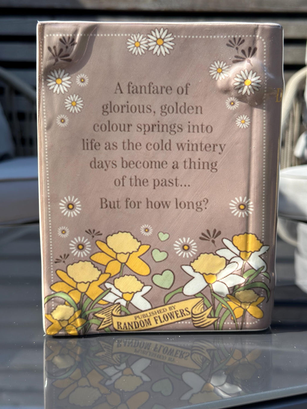 Tess of the Daffodils  Ceramic Book Vase |Rustic|Bookworm|